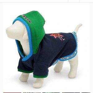 Henri Bendel Dark Blue/Multi Pet Dog Slogans Ruff Life Hoodie Coat Jacket